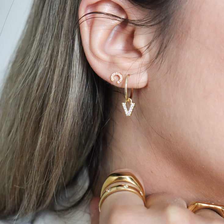 Chloe Letter Earrings