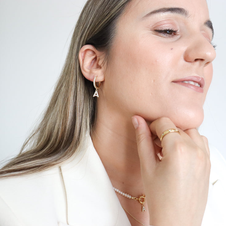 Gabriella Letter Earrings